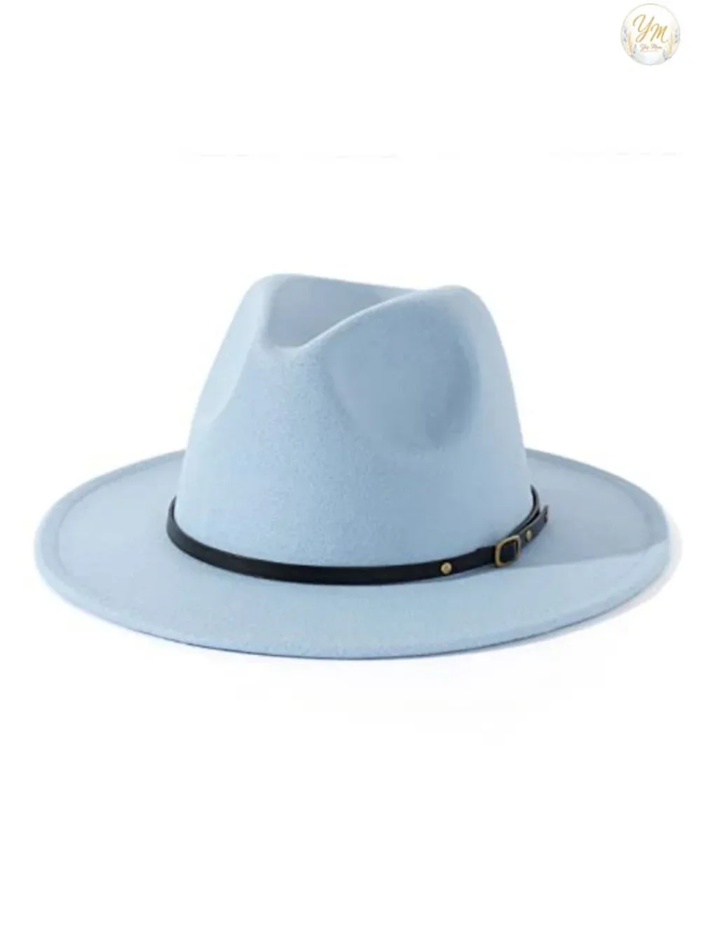 Lisianthus Fedora Hat for Women Belt Buckle Trilby Felt Jazz Hat